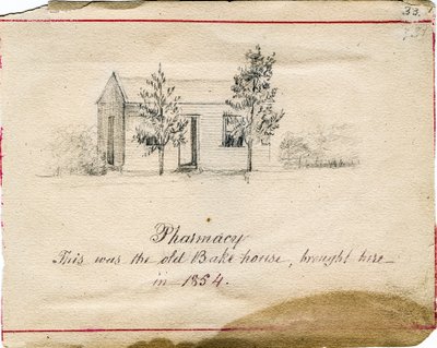 Apteekki Saint Mary-of-the-Woodsin Providence Sistersin perusteella, Indiana tekijältä Maurice Schnell